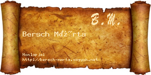Bersch Márta névjegykártya